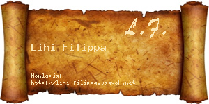 Lihi Filippa névjegykártya